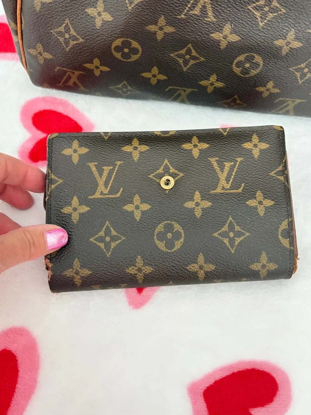 Louis Vuitton Monogram Canvas Trifold Wallet in Brown and Gold